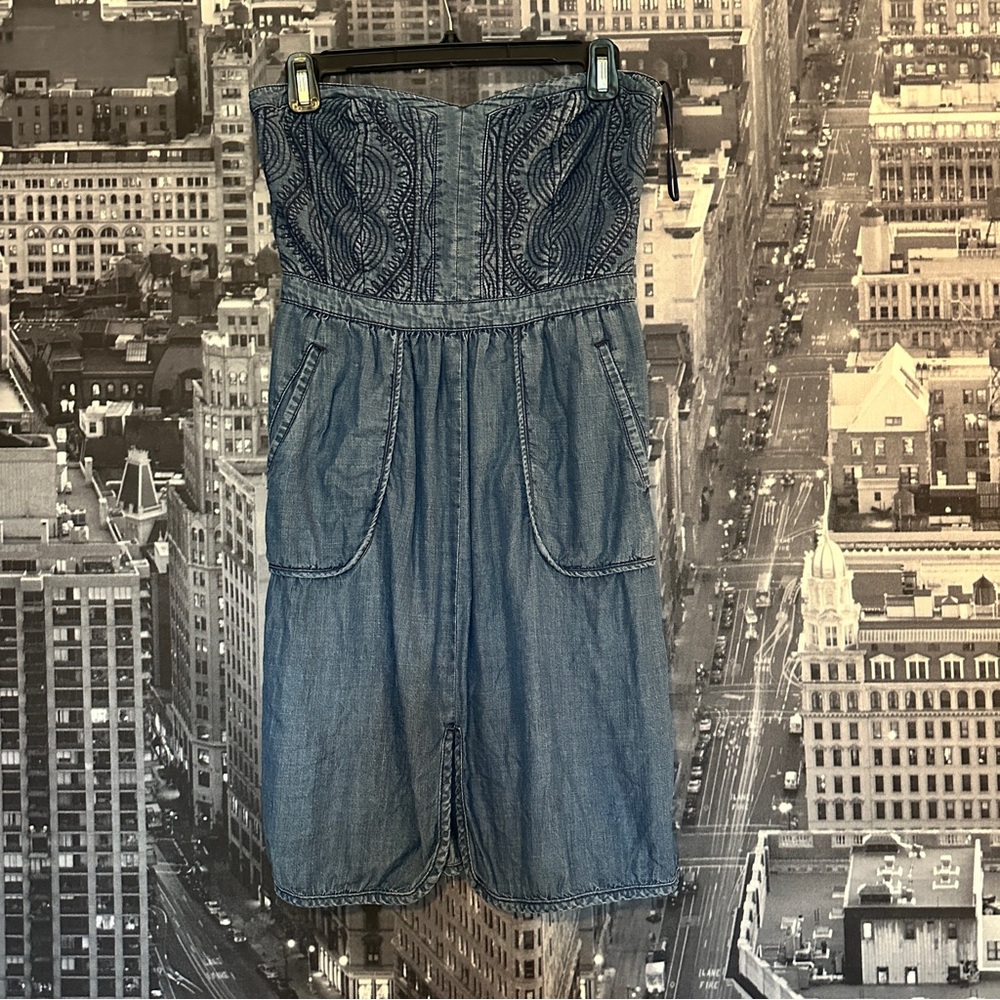Rebecca Taylor Dark Blue Denim Mini Dress